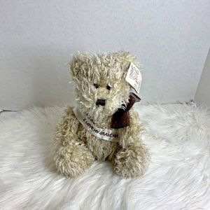 New Progressive Plush Fluffy Bear Stuffed Animal Toy I Love Grandma 9.5 in Seate
